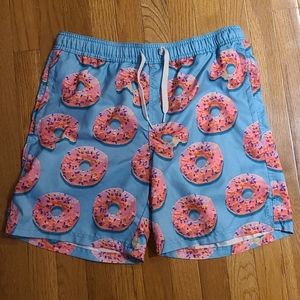 NEVER WORN Donut-Print Swim Shorts